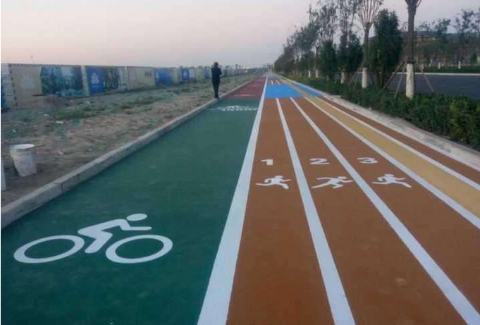 道路防滑材料廠家介紹彩色防滑陶瓷車行路面系統